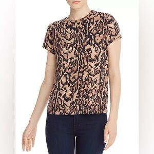 Pam & Gela Black and Brown Animal Print Tee